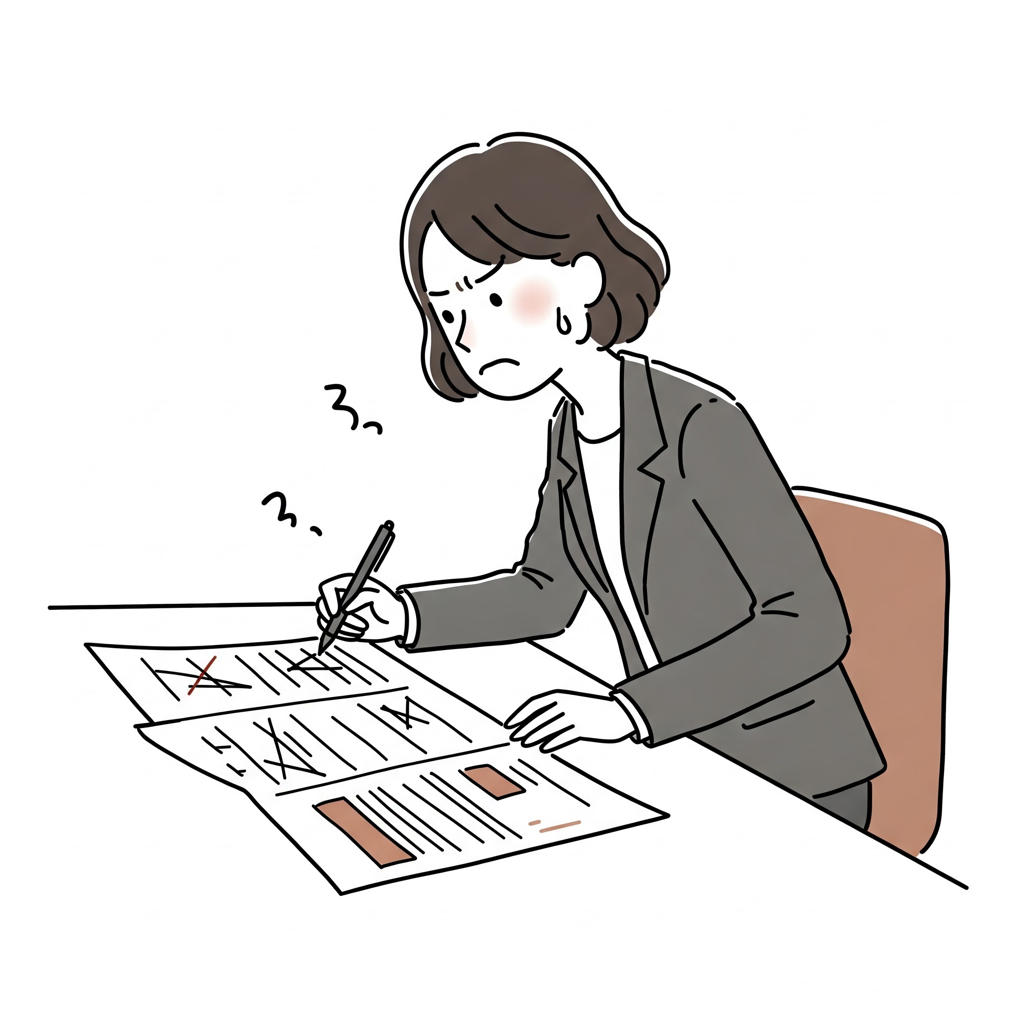 非効率な事務作業のイメージ